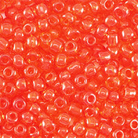 Glass seed beads 8/0 (3mm) Transparent red